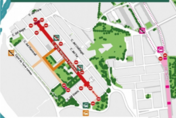 Afectacions a les vies d'accés al polígon