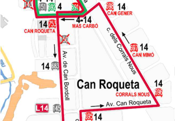 La nova línia L14 donarà cobertura completa a Can Roqueta